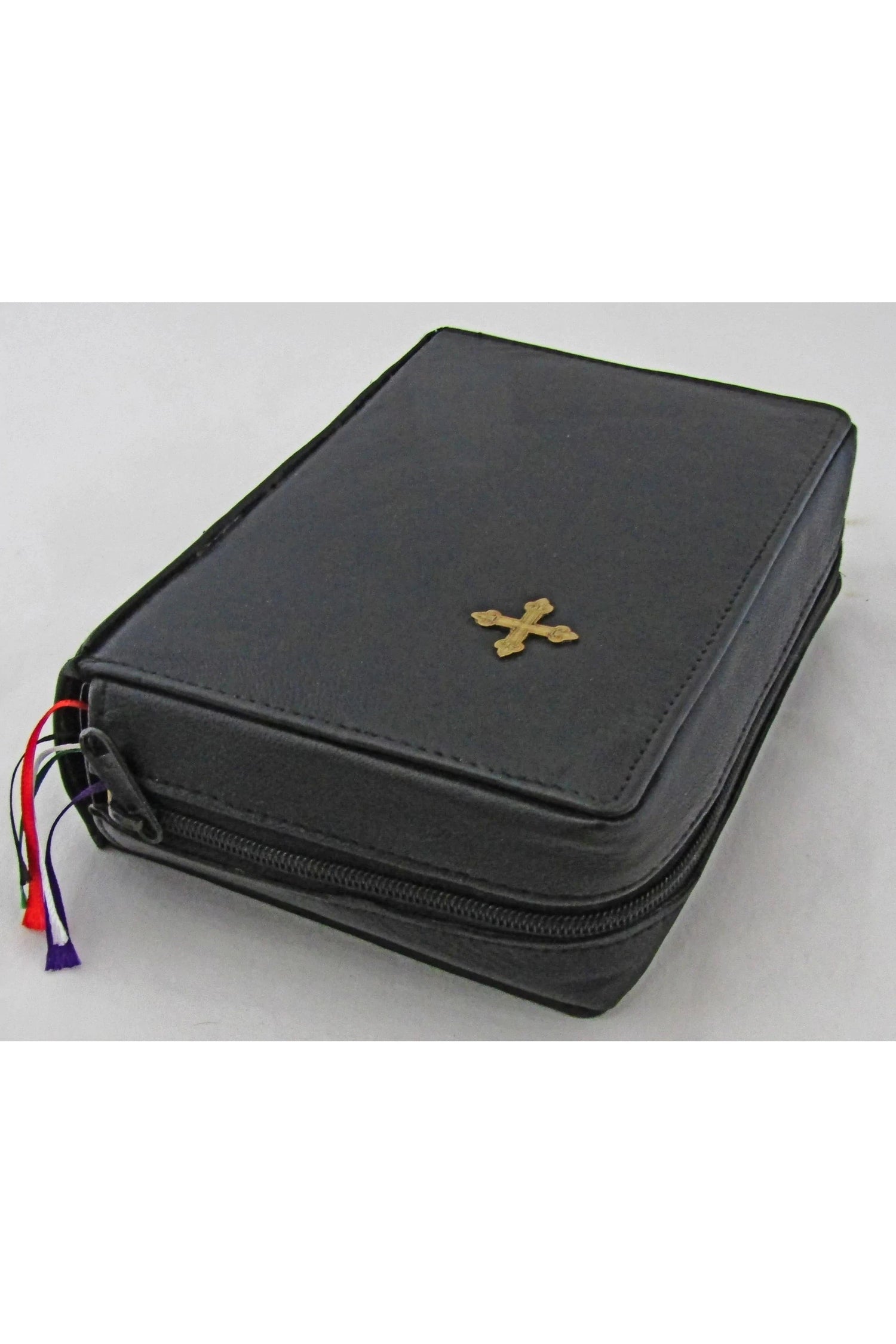 Leather Book Cover with Brass Cross - UO9777/BC-Church Life-MDS-Michigan Church Supply