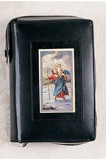 Leather Book Cover with Card Window - UO9777/W-Inspirational Gifts-MDS-Michigan Church Supply