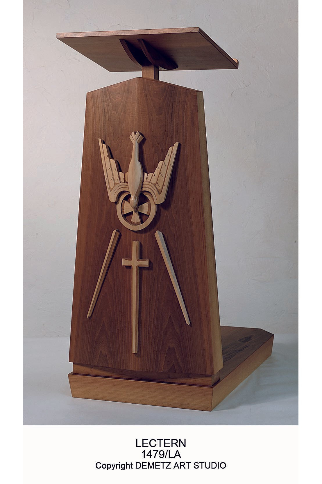 Lectern with Dove and Rays - HD1479LA-Church Life-Demetz-Michigan Church Supply