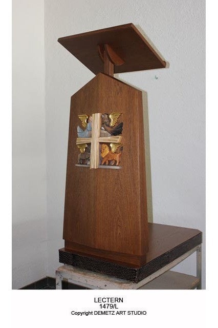 Lectern with Symbols of 4 Evangelists - HD1479L-Church Life-Demetz-Michigan Church Supply