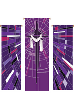 Lenten Cross 3 Piece Banner Set - WN766-75189-Church Life-Art Studio Slabbinck-Michigan Church Supply