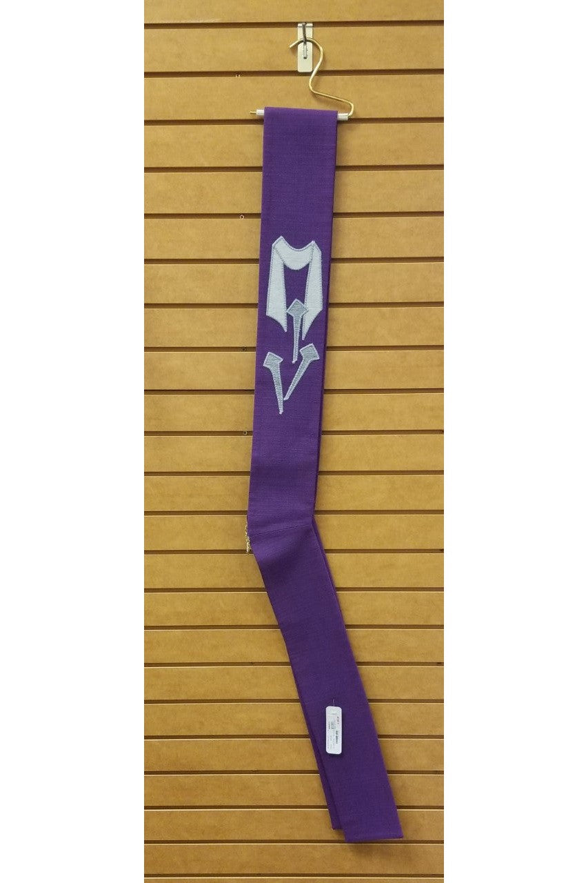 Lenten Deacon Stole - Purple - WN343811-Church Life-Art Studio Slabbinck-Michigan Church Supply