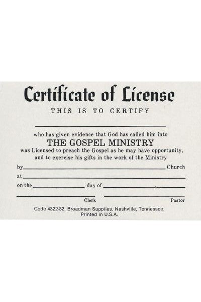 License for Minister (billfold) - MA72875-Church Life-BROADMAN & HOLMAN-Michigan Church Supply