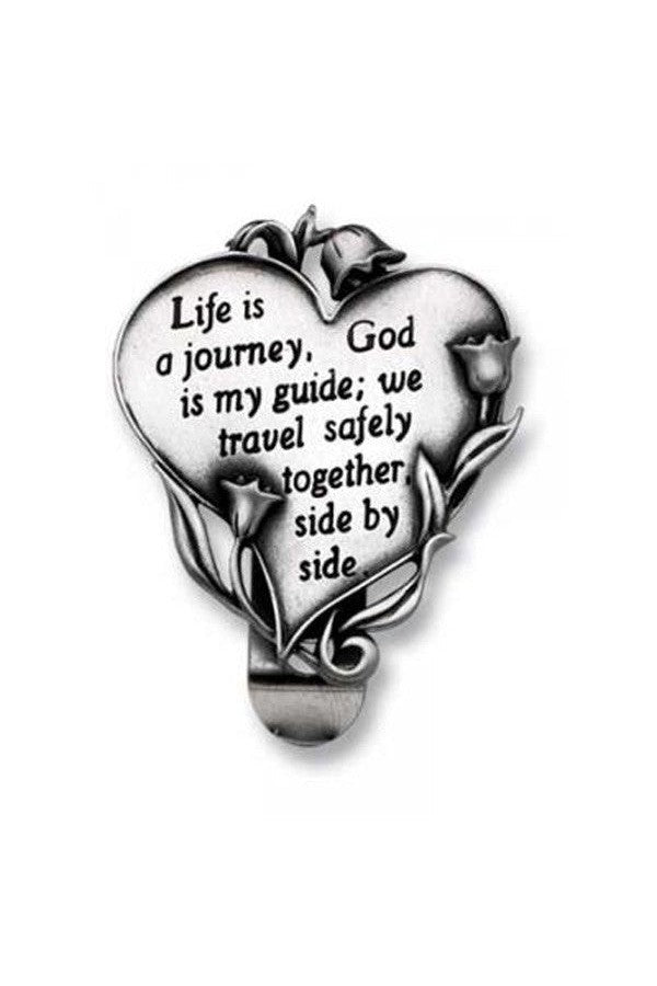 Life is a Journey Visor Clip - GEKVC324-Inspirational Gifts-Cathedral Art Medal and CA Gifts-Michigan Church Supply