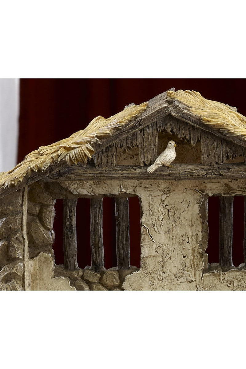 Lighted Stable for The Real Life Nativity-Inspirational Gifts-Three Kings Gifts-7 Inch-Michigan Church Supply