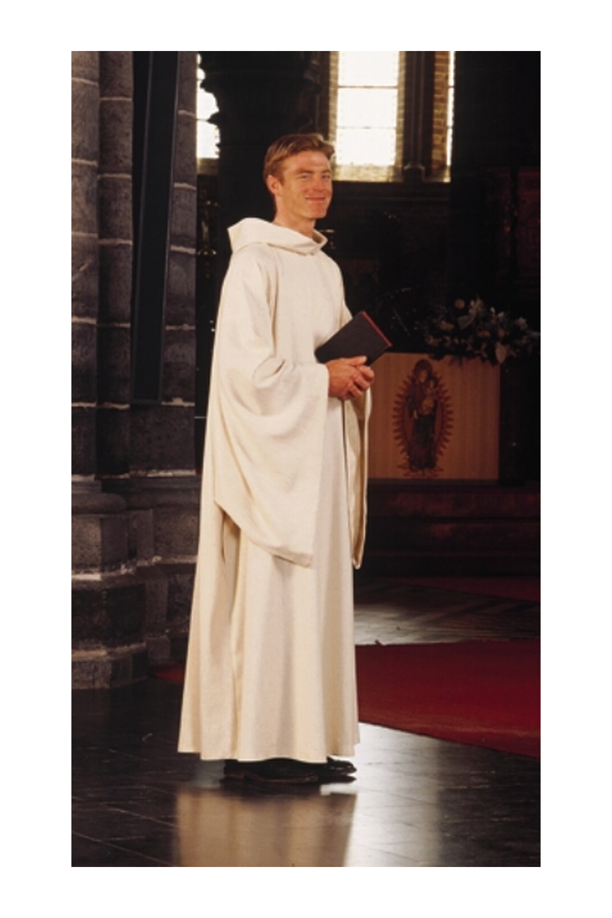 Liturgical Priest Gown in Livorno - WN195-20-Church Life-Art Studio Slabbinck-SK - 37" Chest 55" Back-White-Michigan Church Supply