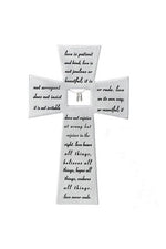 Love Never Fails Wall Cross - LI40171-Inspirational Gifts-Roman, Inc-Michigan Church Supply