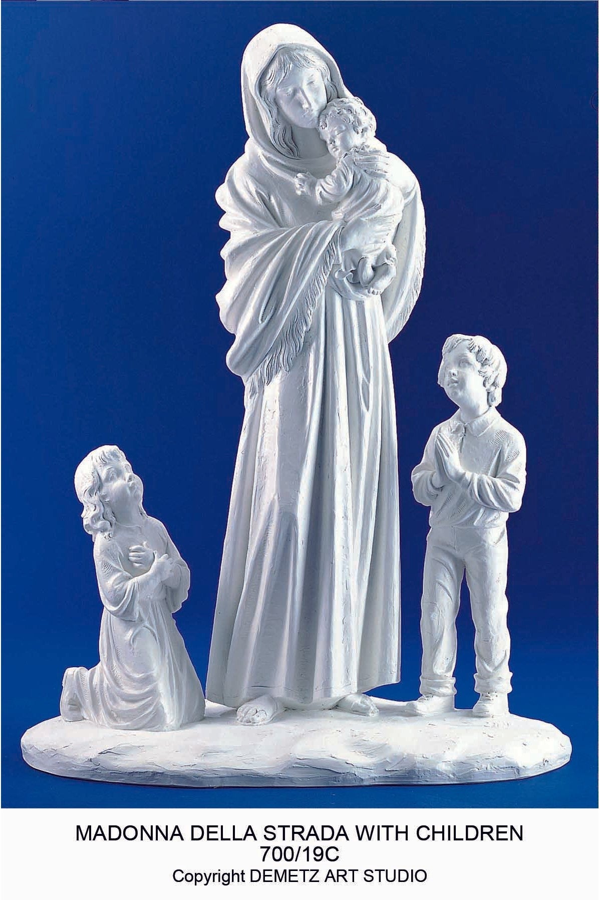 Madonna Della Strada "Ferruzzi" with Children - HD70019C-Church Life-Demetz-Michigan Church Supply