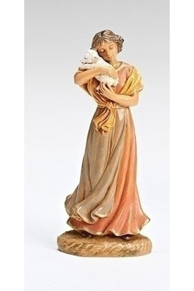 Maia Lady w/Lamb 5" Fontanini - LI54073-Inspirational Gifts-Fontanini-Michigan Church Supply