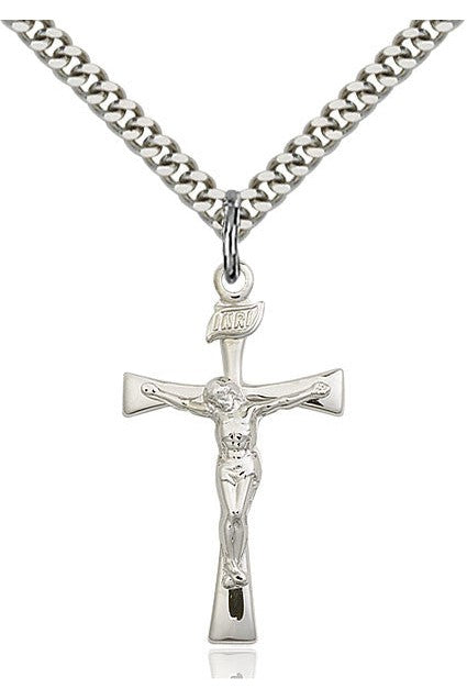 Maltese Crucifix Medal - FN2138-Jewelry-Bliss Mfg-Sterling Silver-Michigan Church Supply