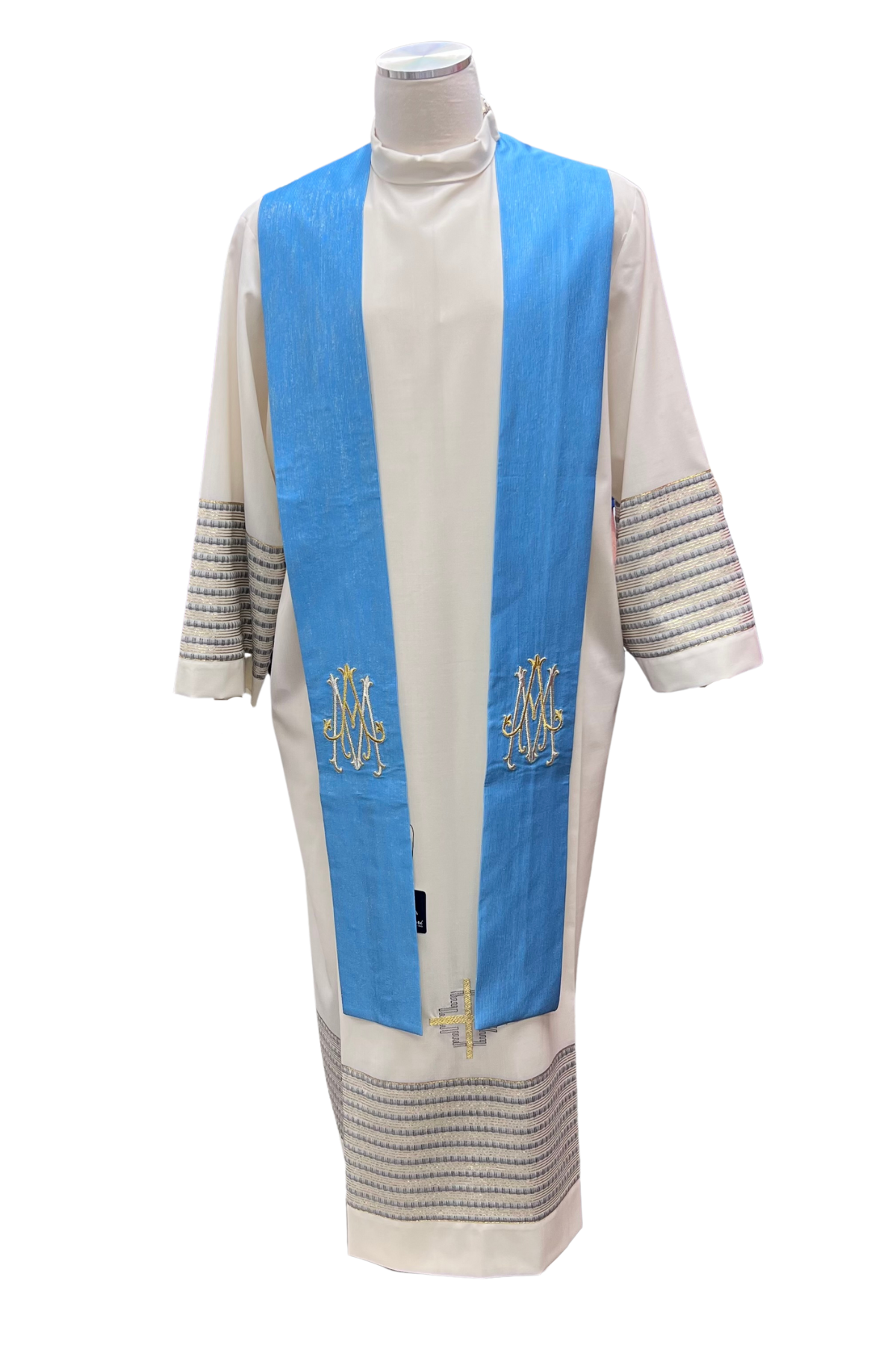 Marian Overlay Stole - SO658STB-Church Life-Solivari-Michigan Church Supply