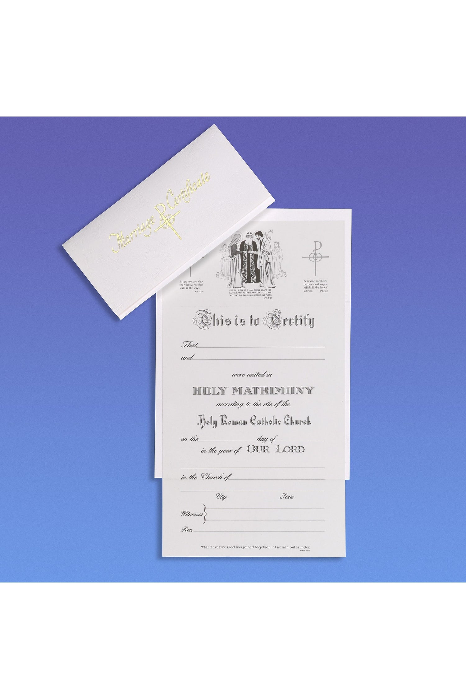 Marriage Certificates-RU32C-Church Life-Flynn MFG-Single-Catholic-Michigan Church Supply