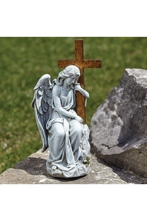 Memorial Angel with Cross - LI603212-Inspirational Gifts-Roman, Inc-Michigan Church Supply