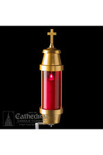 Memorial Light Fixtures - Ruby Offset Spike - GG93702501-Inspirational Gifts-Cathedral Candle-Michigan Church Supply