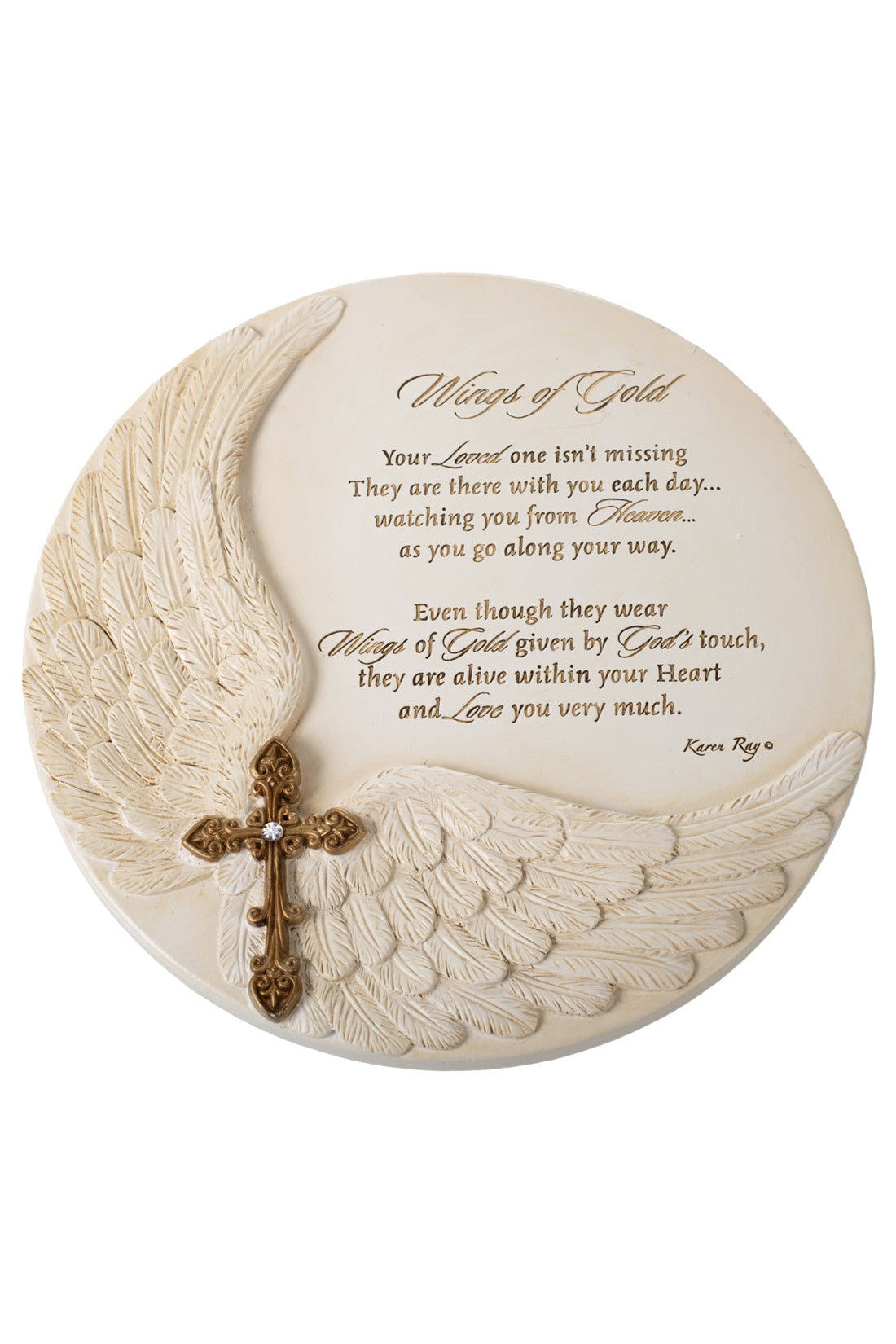 Memorial Wings of Gold Stone - GPSTPSR2-Inspirational Gifts-Cottage Garden-Michigan Church Supply