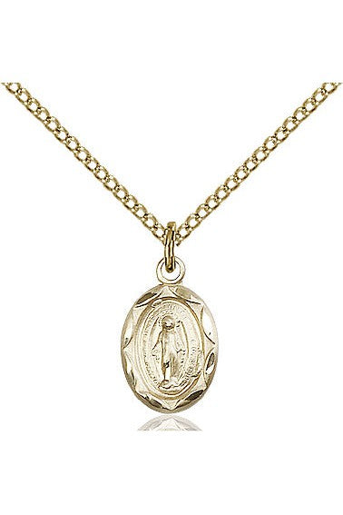 Miraculous Medal 18" chain - FN0301M-Jewelry-Bliss Mfg-Gold Filled-Michigan Church Supply