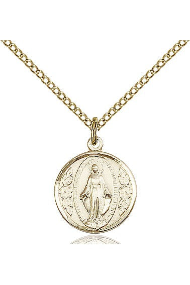 Miraculous Medal - FN0601M-Jewelry-Bliss Mfg-Gold Filled-Michigan Church Supply