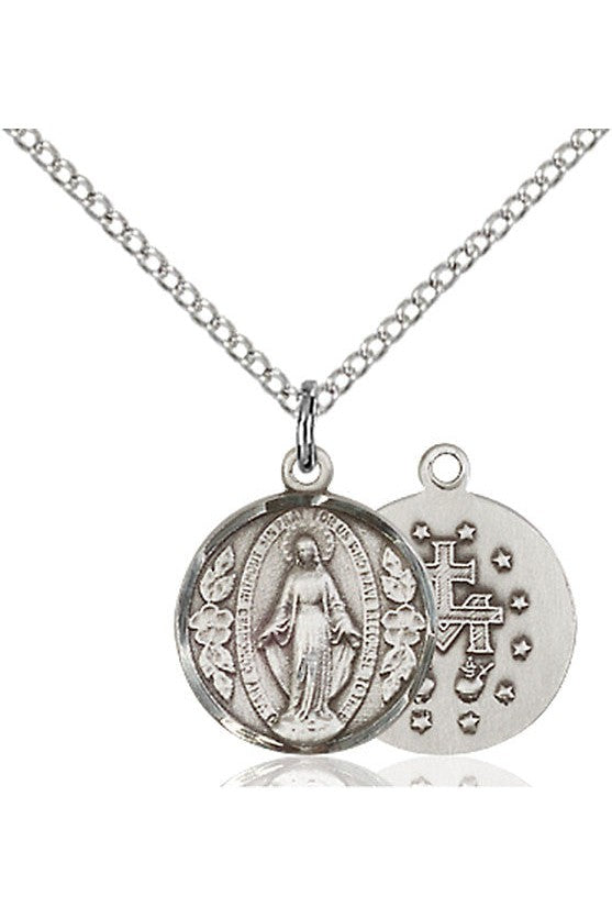 Miraculous Medal - FN0601M-Jewelry-Bliss Mfg-Sterling Silver-Michigan Church Supply