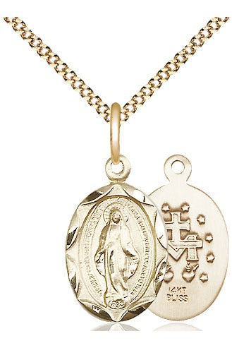 Miraculous Medal - FN0612M-Jewelry-Bliss Mfg-Gold Filled-Michigan Church Supply