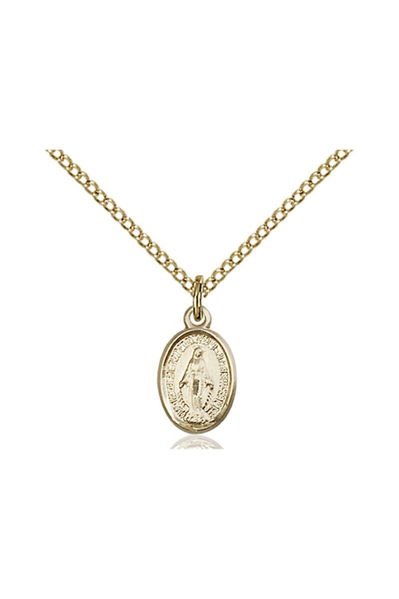 Miraculous Medal - FN0702M-Jewelry-Bliss Mfg-Gold Filled-Michigan Church Supply