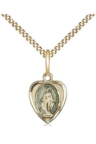 Miraculous Medal - FN0706EM-Jewelry-Bliss Mfg-Gold Filled-Michigan Church Supply