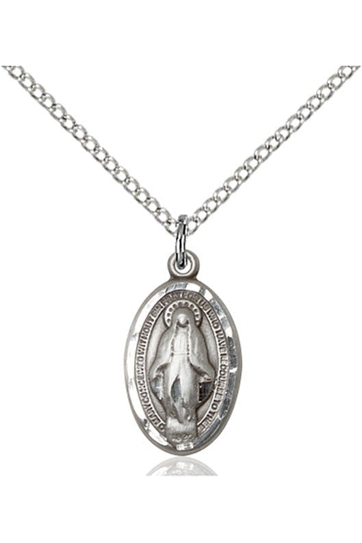 Miraculous Medal - FN1609-Jewelry-Bliss Mfg-Sterling Silver-Michigan Church Supply