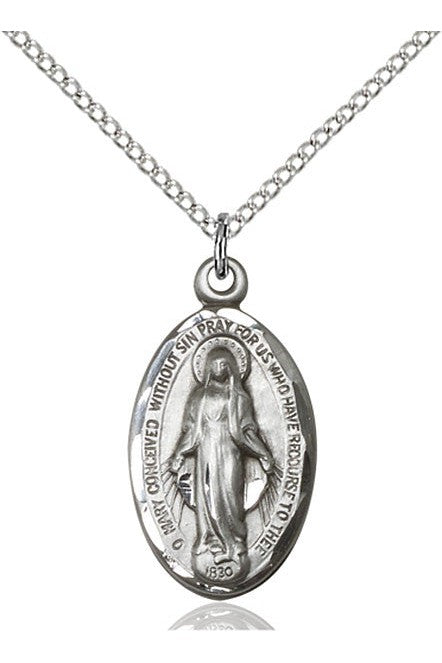 Miraculous Medal - FN1615-Jewelry-Bliss Mfg-Sterling Silver-Michigan Church Supply