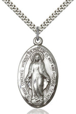 Miraculous Medal - FN1653-Jewelry-Bliss Mfg-Sterling Silver-Michigan Church Supply