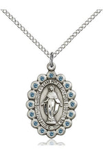 Miraculous Medal - FN2009A-Jewelry-Bliss Mfg-Sterling Silver-Michigan Church Supply