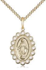 Miraculous Medal - FN2009C-Jewelry-Bliss Mfg-Gold Filled-Michigan Church Supply