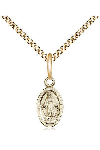 Miraculous Medal - FN4121M-Jewelry-Bliss Mfg-Gold Filled-Michigan Church Supply