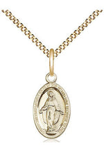 Miraculous Medal - FN4122M-Jewelry-Bliss Mfg-Gold Filled-Michigan Church Supply