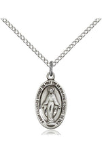 Miraculous Medal - FN4122M-Jewelry-Bliss Mfg-Sterling Silver-Michigan Church Supply