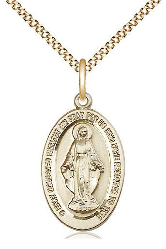 Miraculous Medal - FN4123M-Jewelry-Bliss Mfg-Gold Filled-Michigan Church Supply