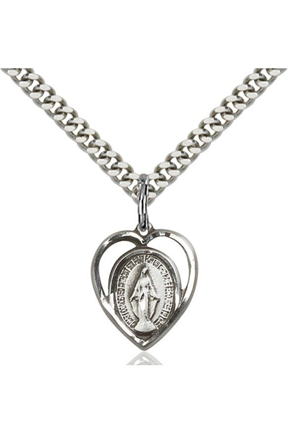 Miraculous Medal - FN4125-Jewelry-Bliss Mfg-Sterling Silver-Michigan Church Supply