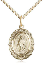 Miraculous Medal - FN4146M-Jewelry-Bliss Mfg-Gold Filled-Michigan Church Supply