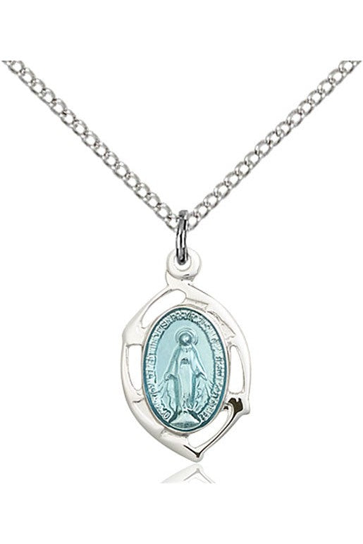 Miraculous Medal - FN4258M-Jewelry-Bliss Mfg-Sterling Silver-Michigan Church Supply