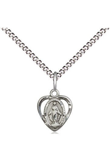 Miraculous Medal - FN5401-Jewelry-Bliss Mfg-Sterling Silver 18" chain-Michigan Church Supply