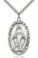 Miraculous Medal - FN5852-Jewelry-Bliss Mfg-Sterling Silver-Michigan Church Supply