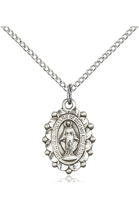 Miraculous Medal - FN6040-Jewelry-Bliss Mfg-Sterling Silver-Michigan Church Supply