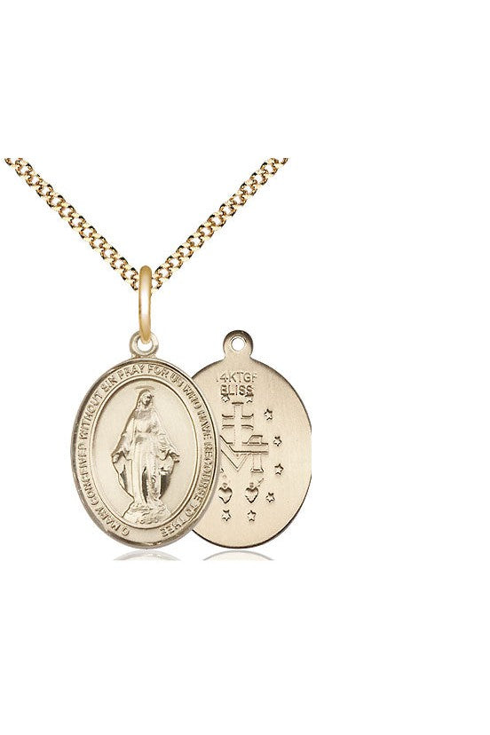 Miraculous Medal - FN8078-Jewelry-Bliss Mfg-Gold Filled-Michigan Church Supply