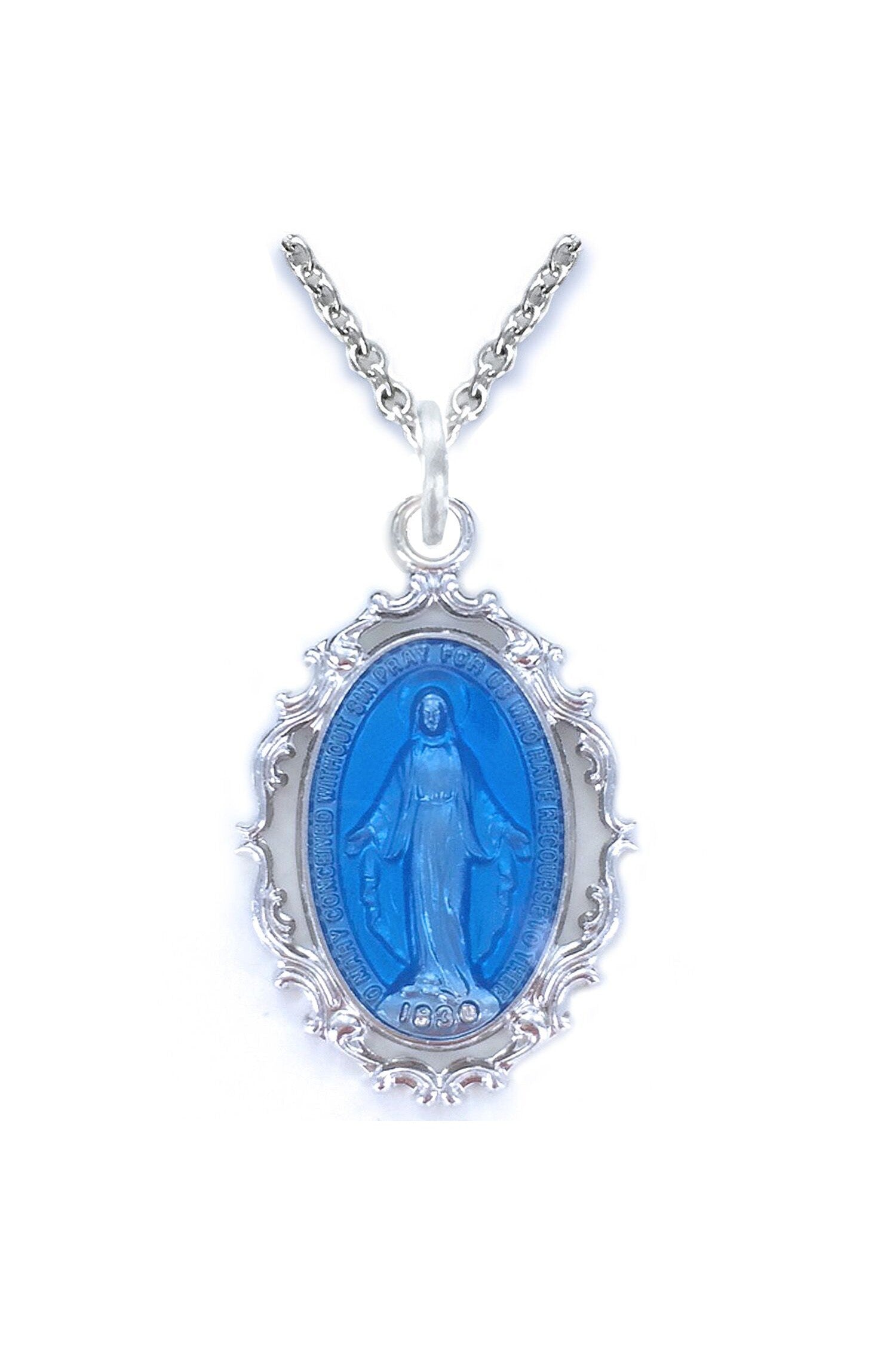 Miraculous Medal Necklace - WOSM9710SH-Inspirational Gifts-Singer-Michigan Church Supply