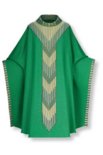 Monastic Chasuble - Green - WN2-3850-Church Life-Art Studio Slabbinck-Michigan Church Supply