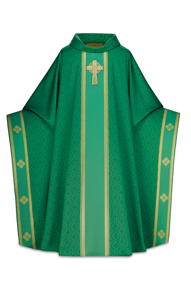 Monastic Chasuble - Green - WN2-3858-Church Life-Art Studio Slabbinck-Michigan Church Supply