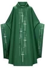 Monastic Chasuble Lined - Green - WN2-5188-Church Life-Art Studio Slabbinck-Michigan Church Supply