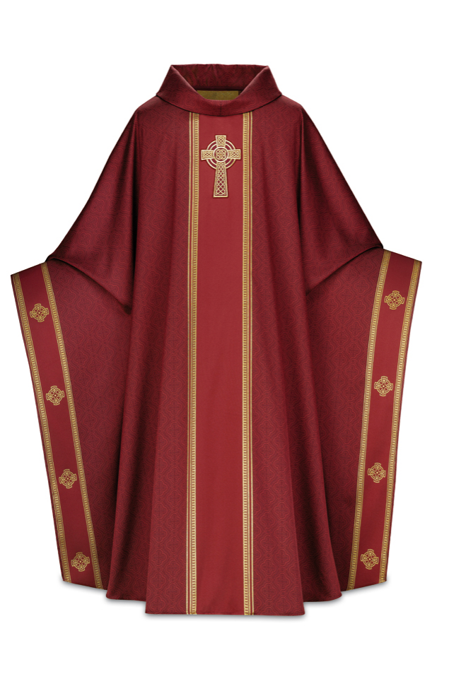 Monastic Chasuble - Red - WN2-3858-Church Life-Art Studio Slabbinck-Michigan Church Supply