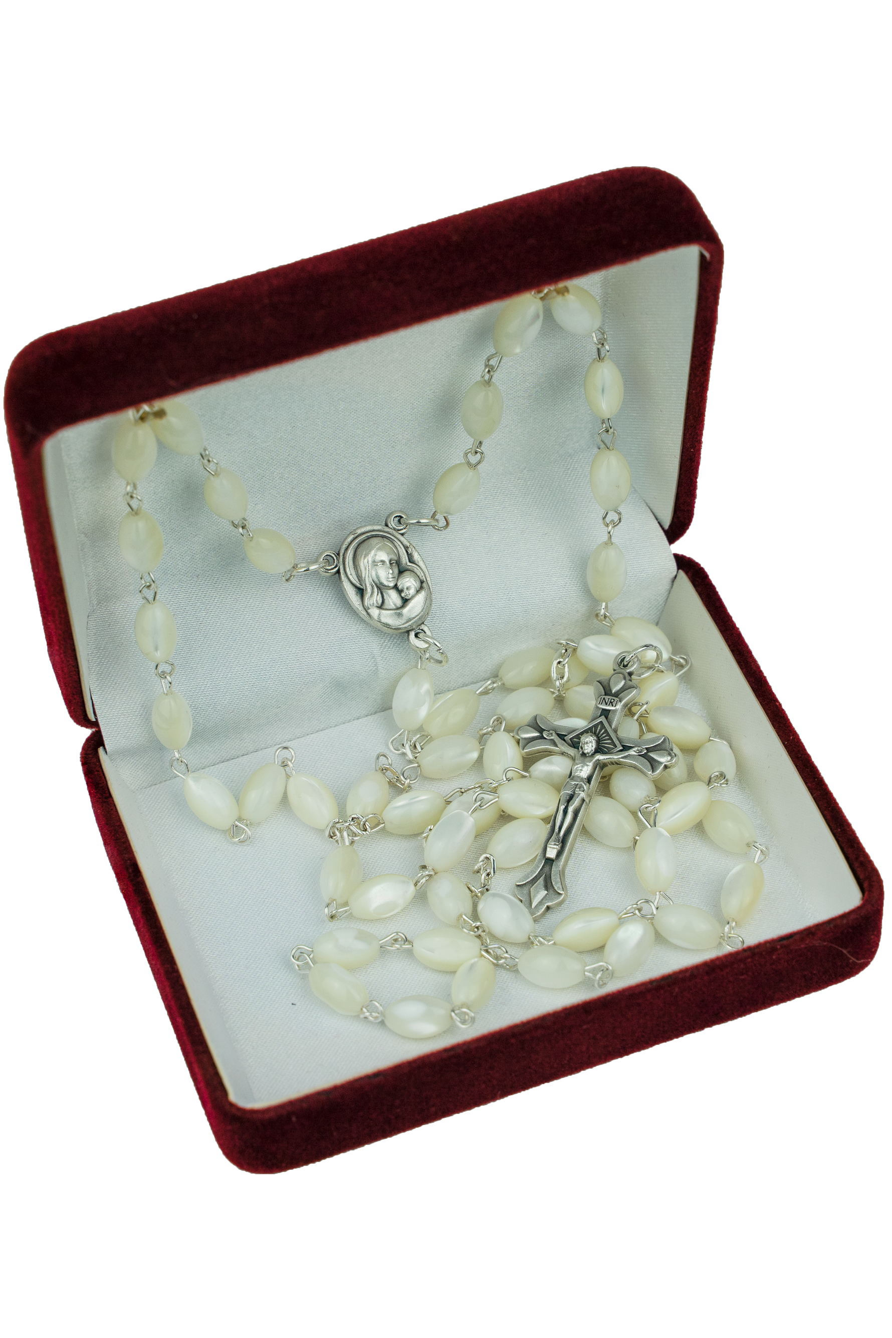 Mother of Pearl Rosary - FROW243-Church Life/Jewelry-Logos Trading Post-Michigan Church Supply