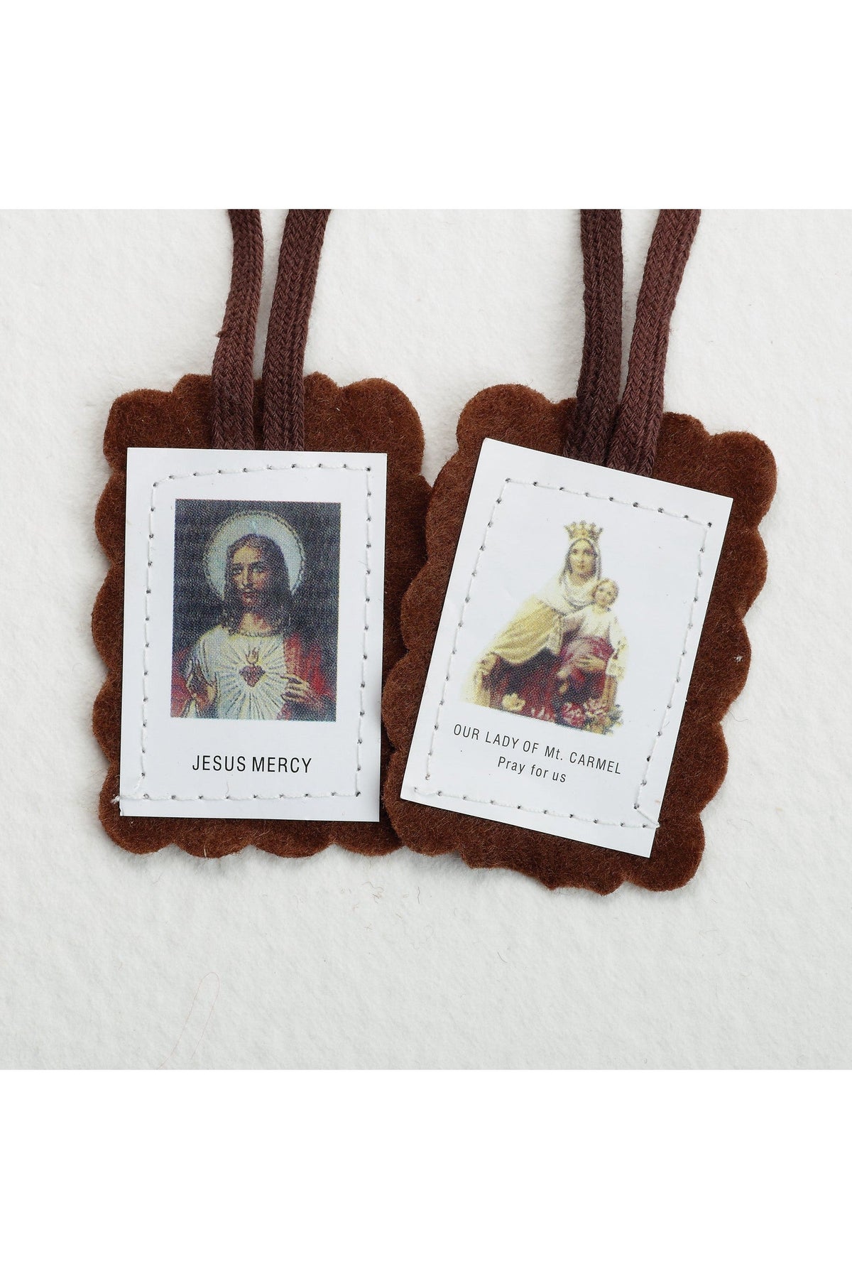 Mount Carmel Cloth Scapular - LAPL875-Inspirational Gifts-RELIGIOUS ART INC-Michigan Church Supply