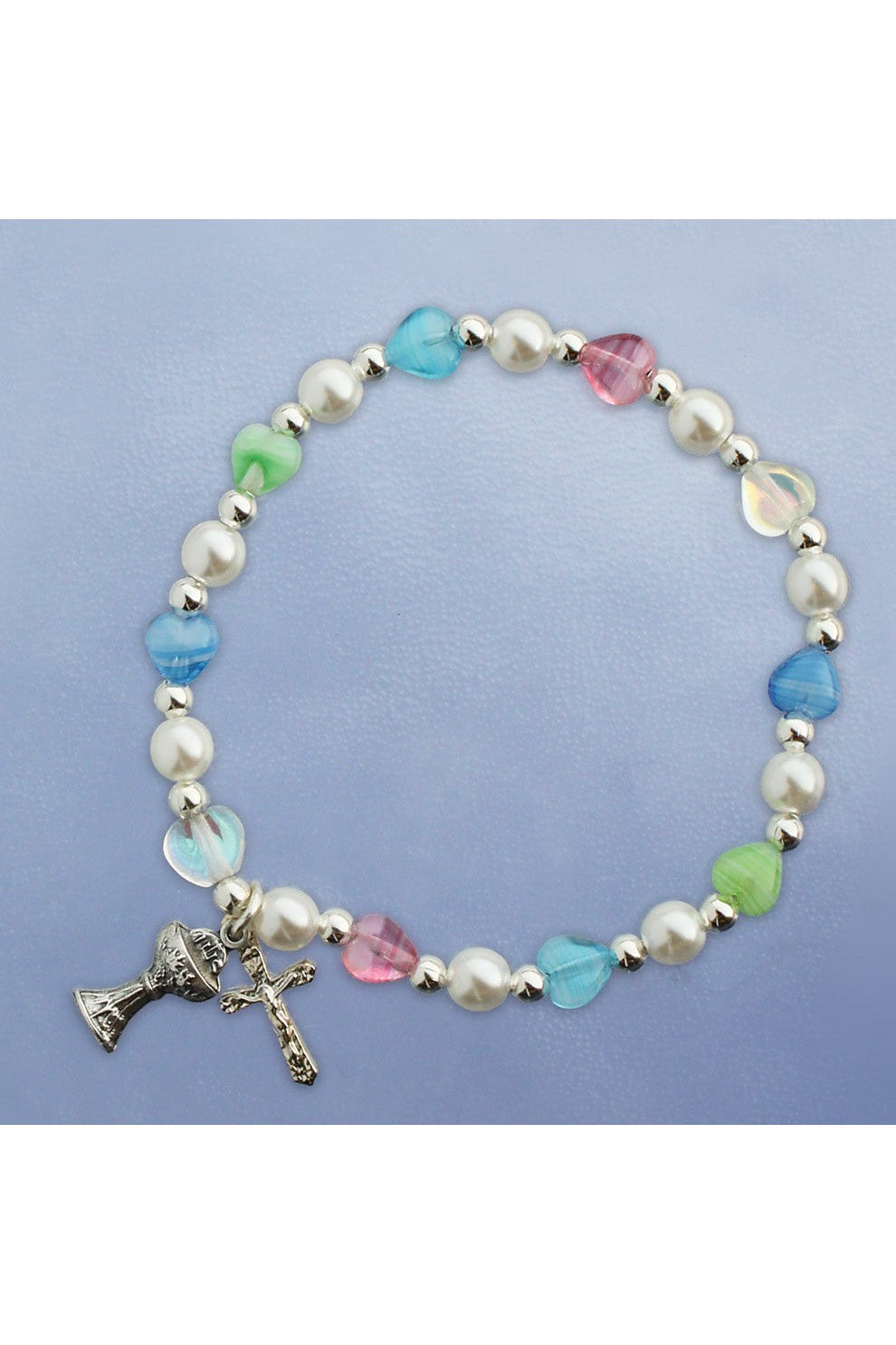 Multi Colored Heart Bracelet - HX45270M-Inspirational Gifts-Devon-Michigan Church Supply