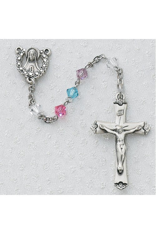 Multi Swarovski Bead Rosary - UZ602LF-Inspirational Gifts-McVan-Michigan Church Supply